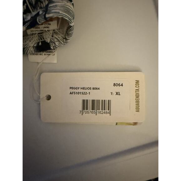 NWT Agua Bendita Peggy Helios Leafs Tropical Print Swim Bikini Top XL - Picture 5 of 5